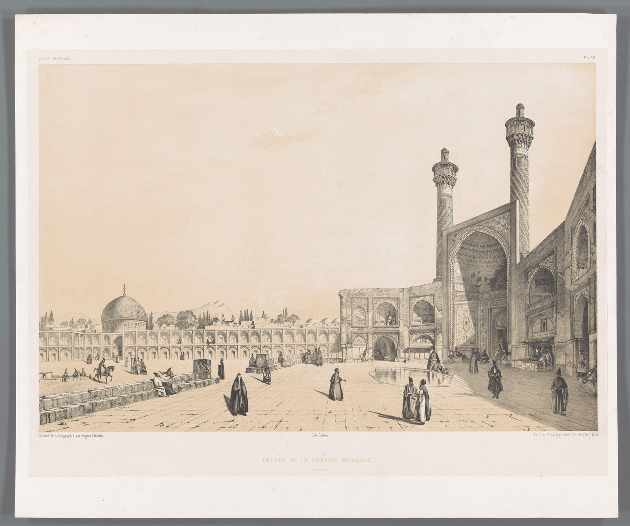 Ingresso della Moschea del Venerdì di Isfahan da Eugene Flandin