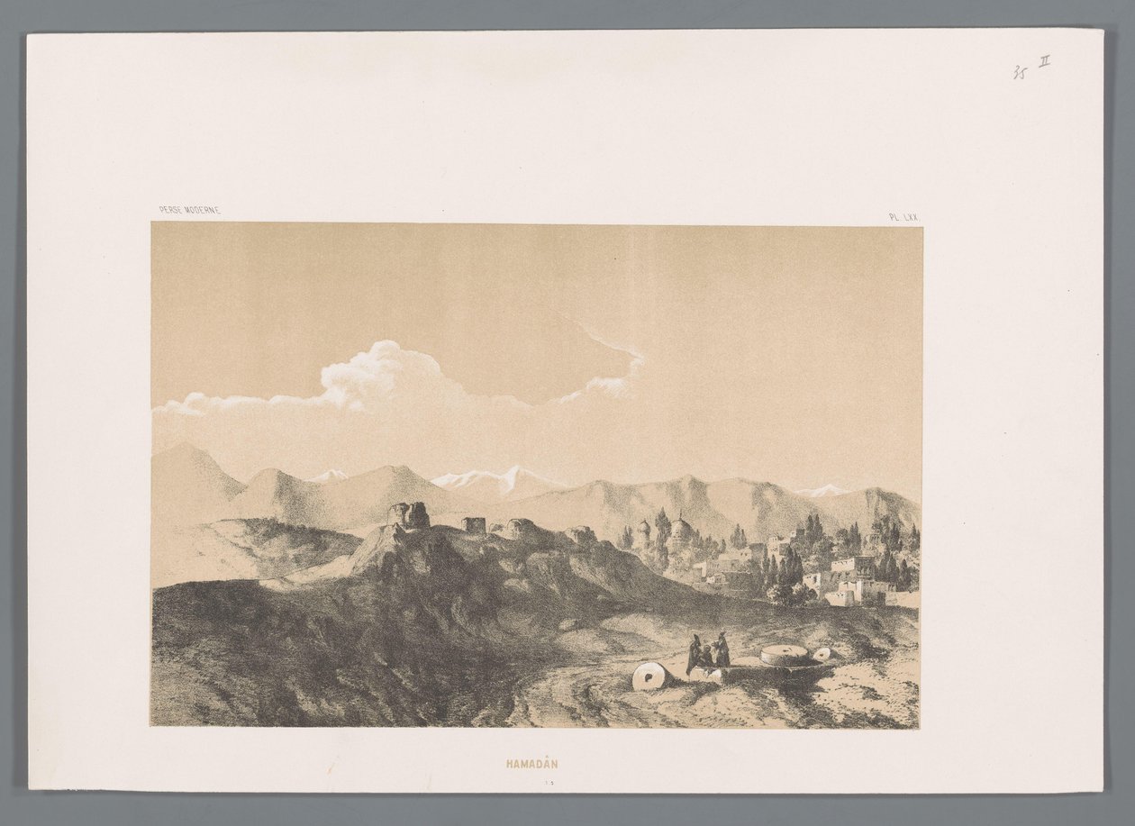 Vista di Hamadan da Eugene Flandin