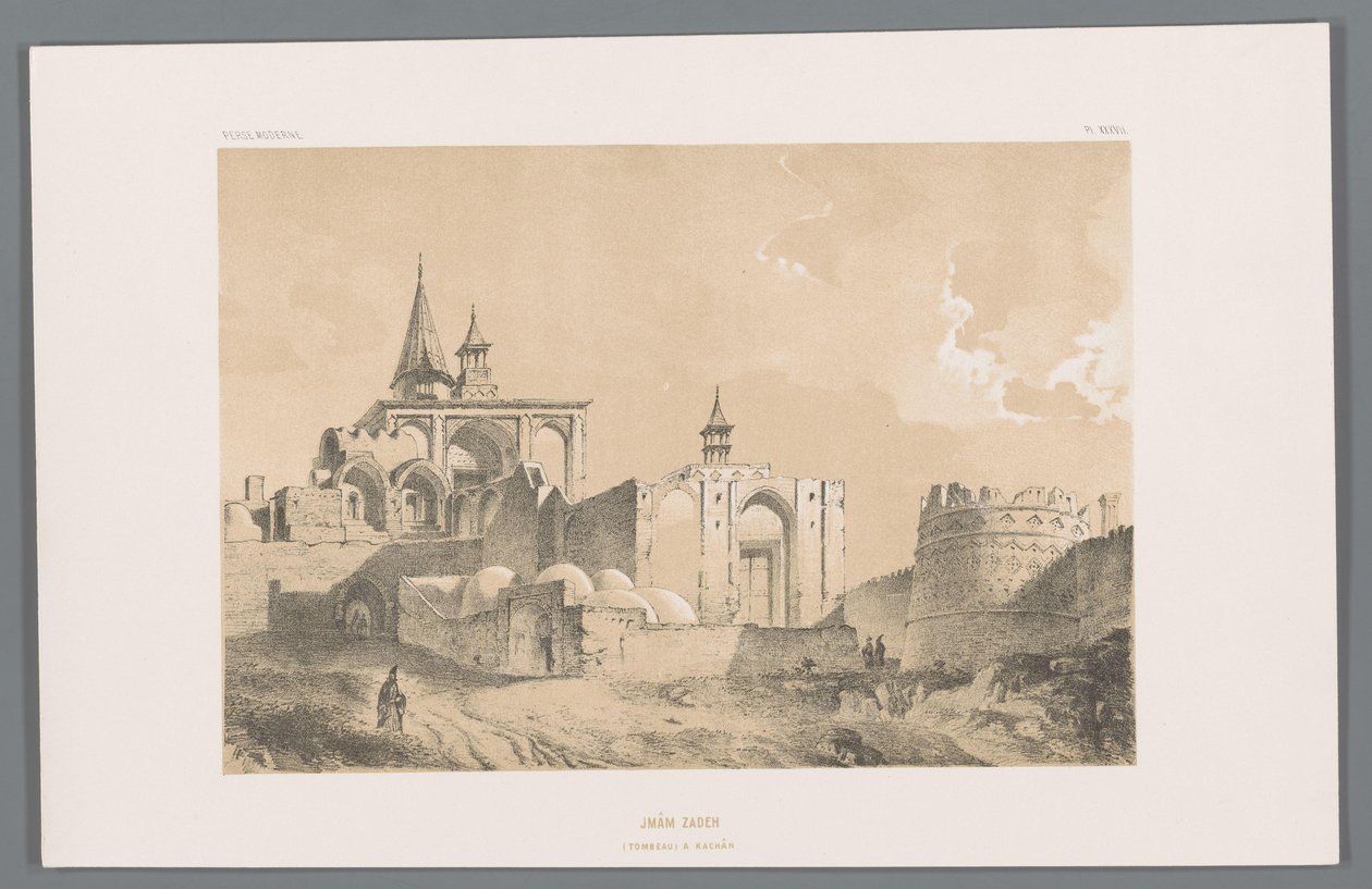 Tomba di Imamzadeh vicino a Kashan da Eugene Flandin