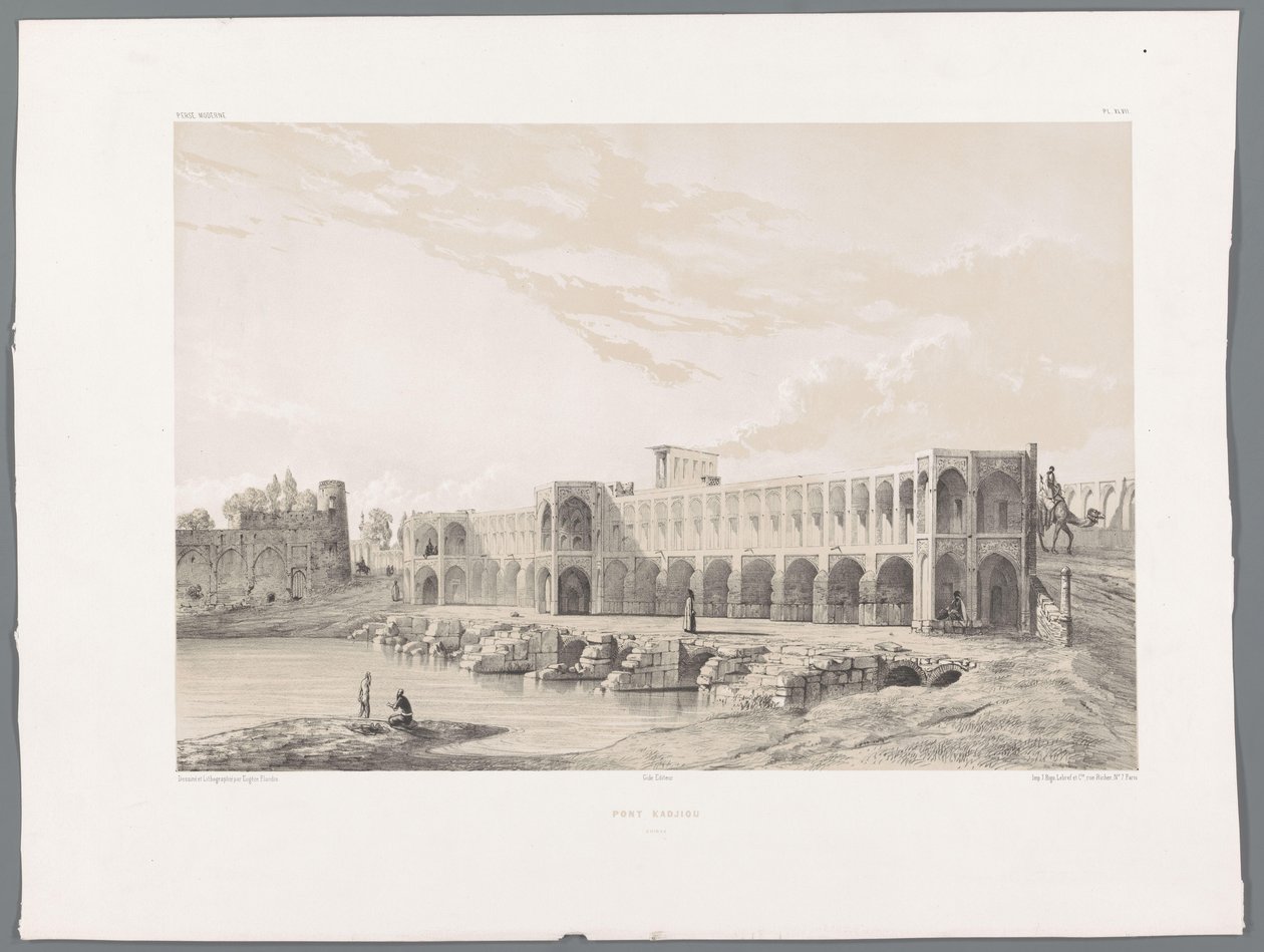 Ponte Khaju a Isfahan da Eugene Flandin