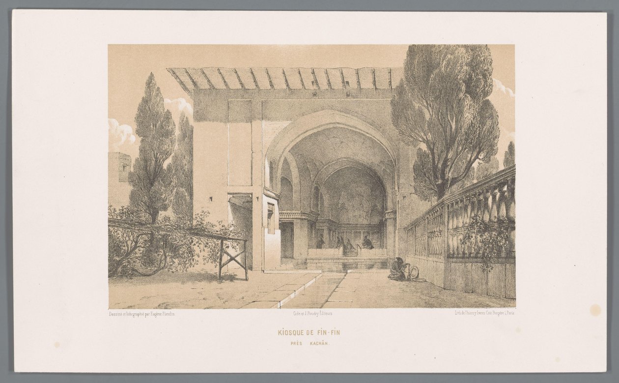 Chiosco del Giardino di Fin a Kashan da Eugene Flandin