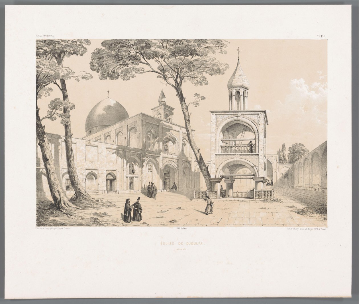 Cattedrale Vank di Isfahan da Eugene Flandin