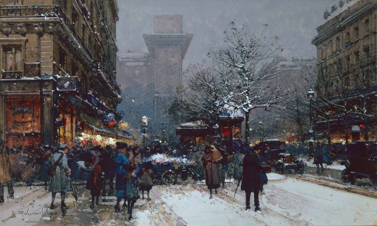 Porte St. Denis, Parigi da Eugene Galien Laloue