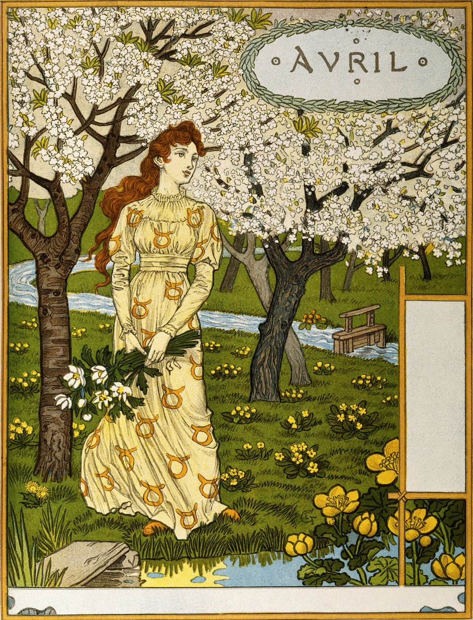 Aprile, illustrazione dal portafoglio d