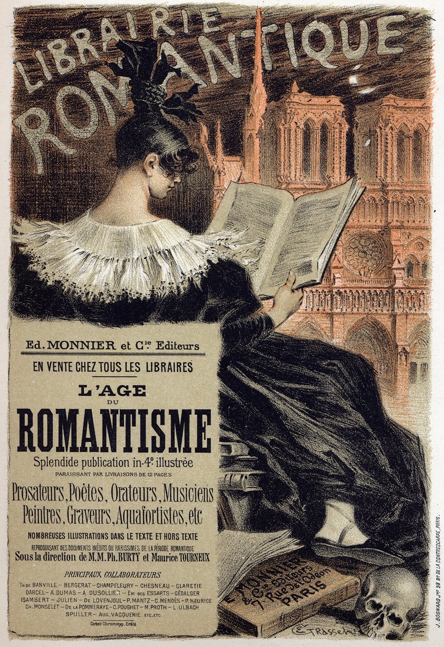 Letteratura. Libreria romantica. Poster di Eugene Grasset per l