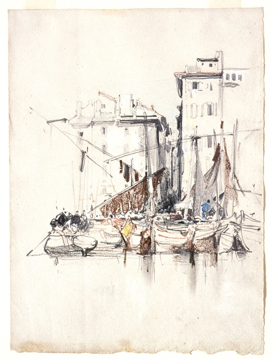 Presso il mare - Villaggio di pescatori da Eugene Isabey