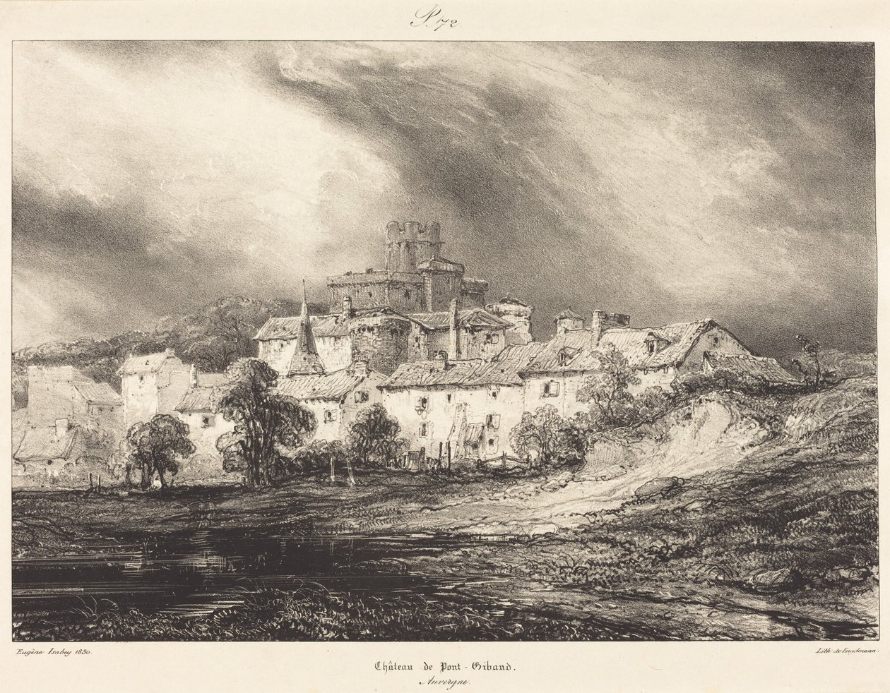 Castello di Pont-Gibaud da Eugene Isabey