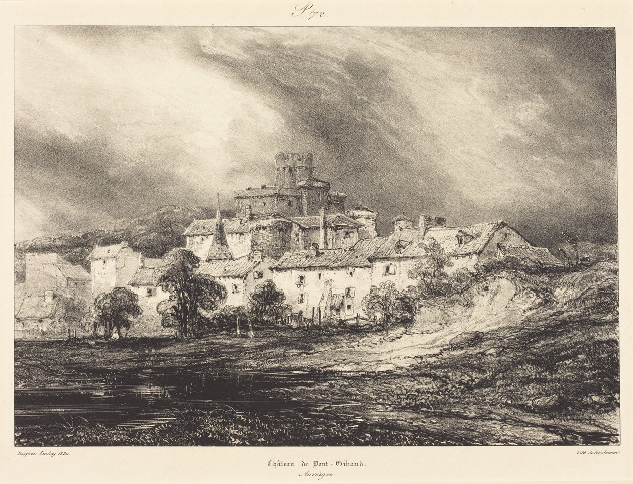 Castello di Pont-Gibaud da Eugene Isabey