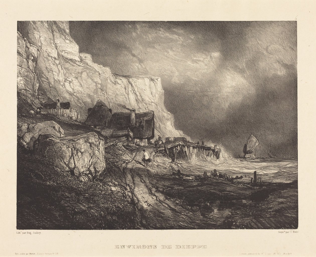 Dintorni di Dieppe da Eugene Isabey