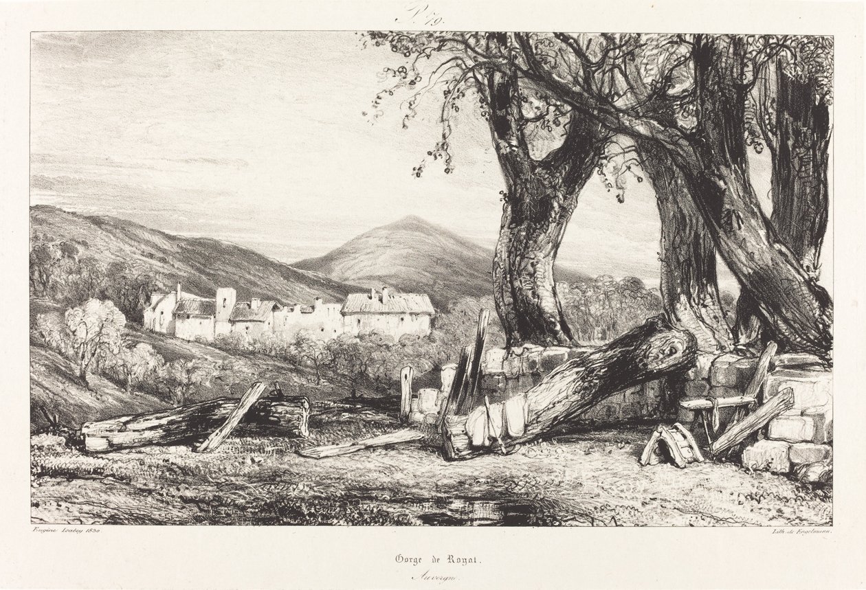 Gola di Royat, Alvernia da Eugene Isabey