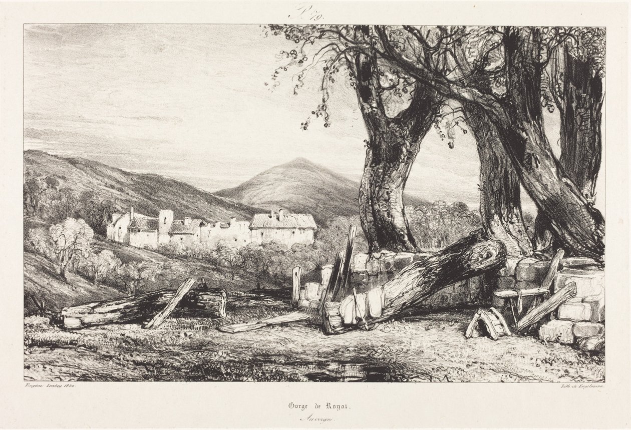 Gorge de Royat, Alvernia da Eugene Isabey