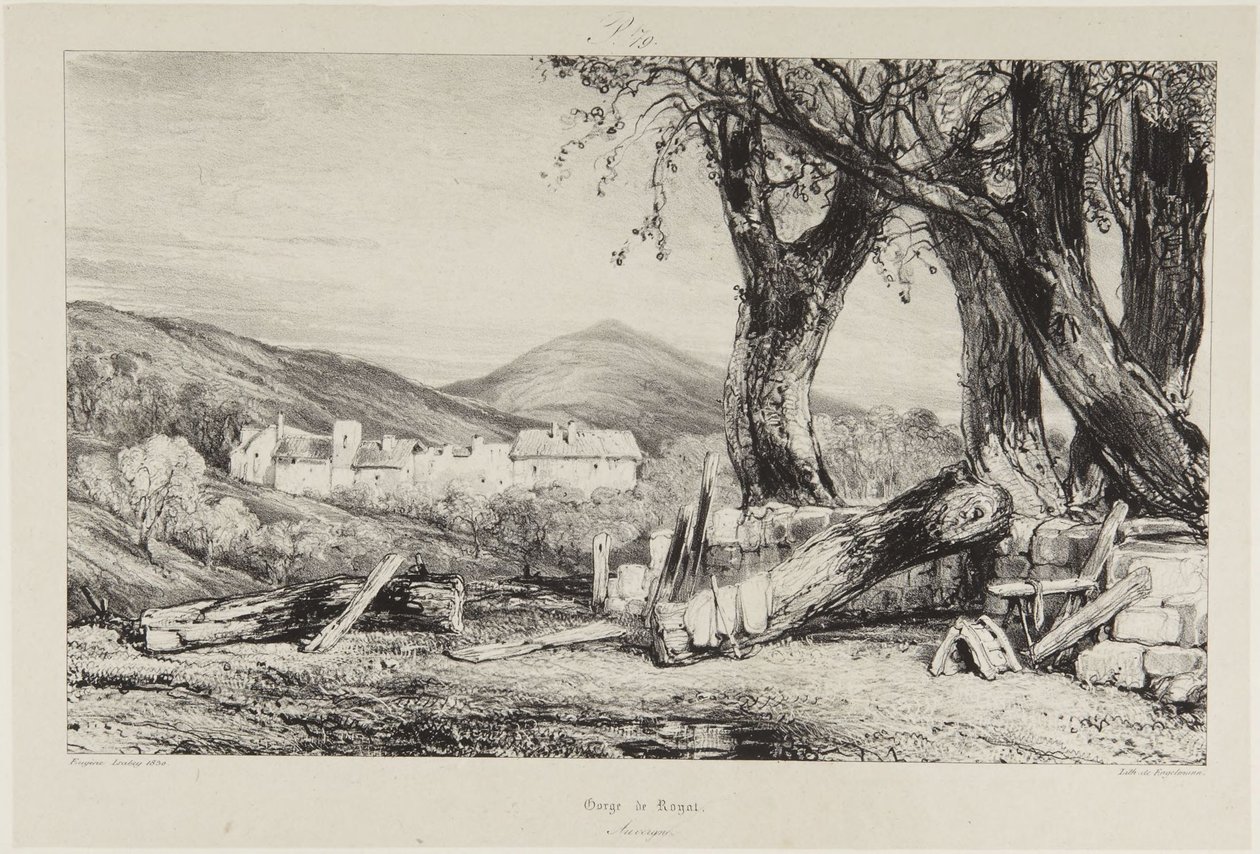 Gorge de Royat, Alvernia da Eugene Isabey