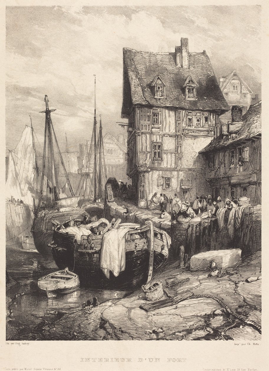 Interno di un porto da Eugene Isabey