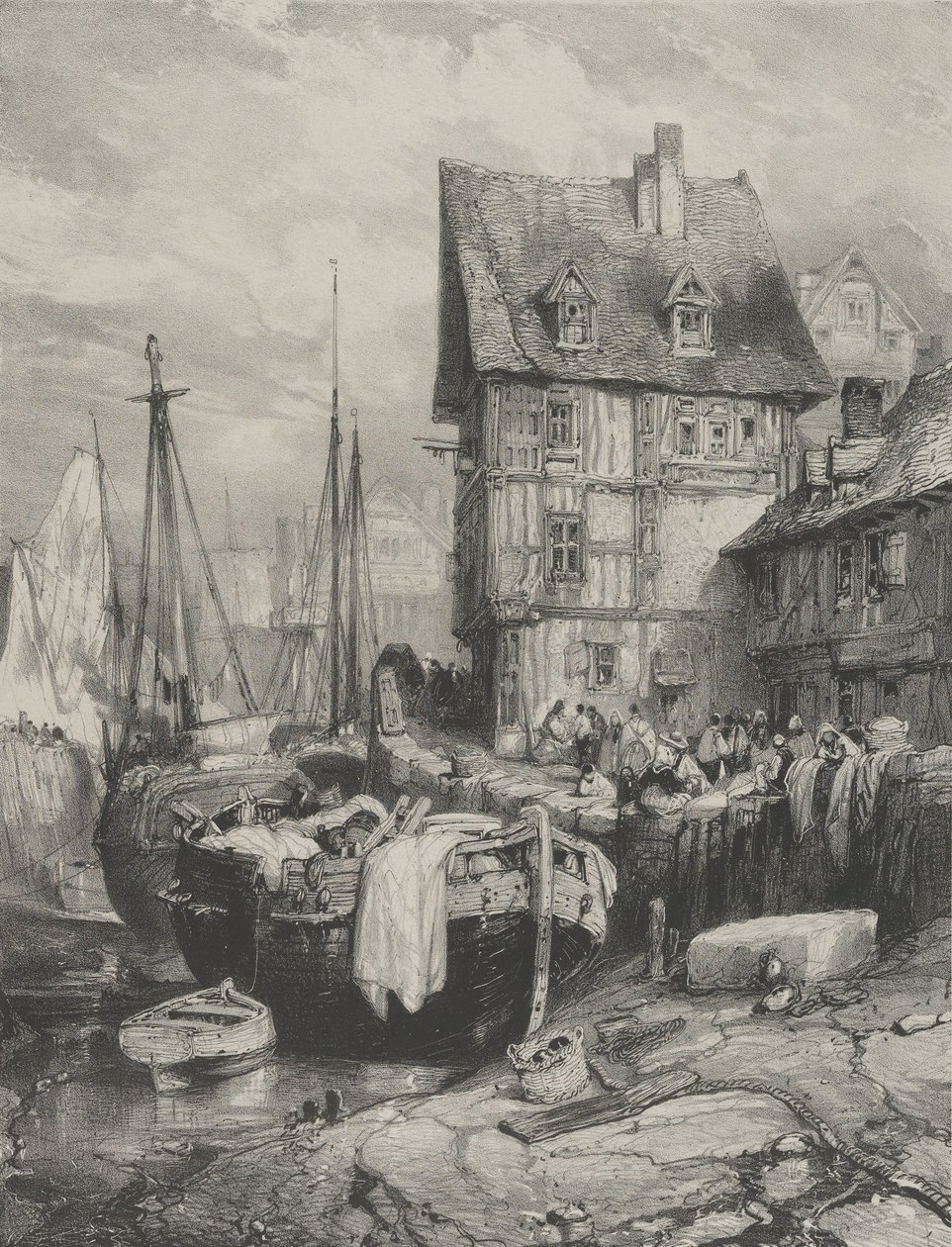 Interno di un porto, 1833 da Eugene Isabey
