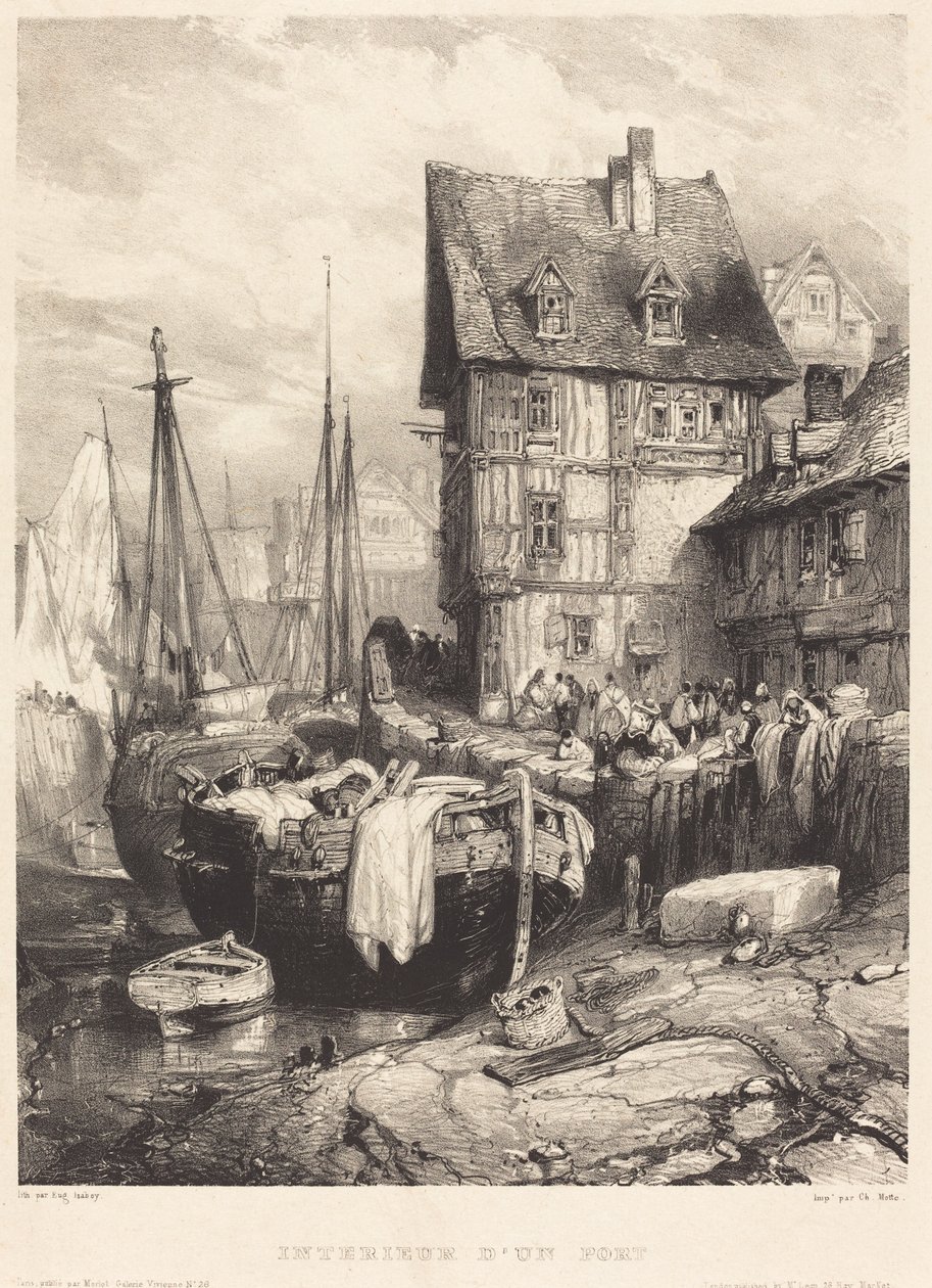 Interno di un Porto da Eugene Isabey