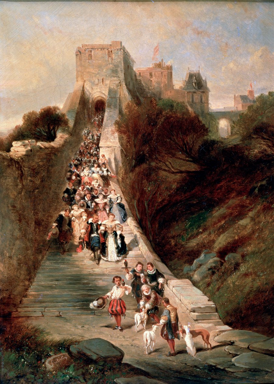 Lasciando il castello, XIX secolo da Eugene Isabey