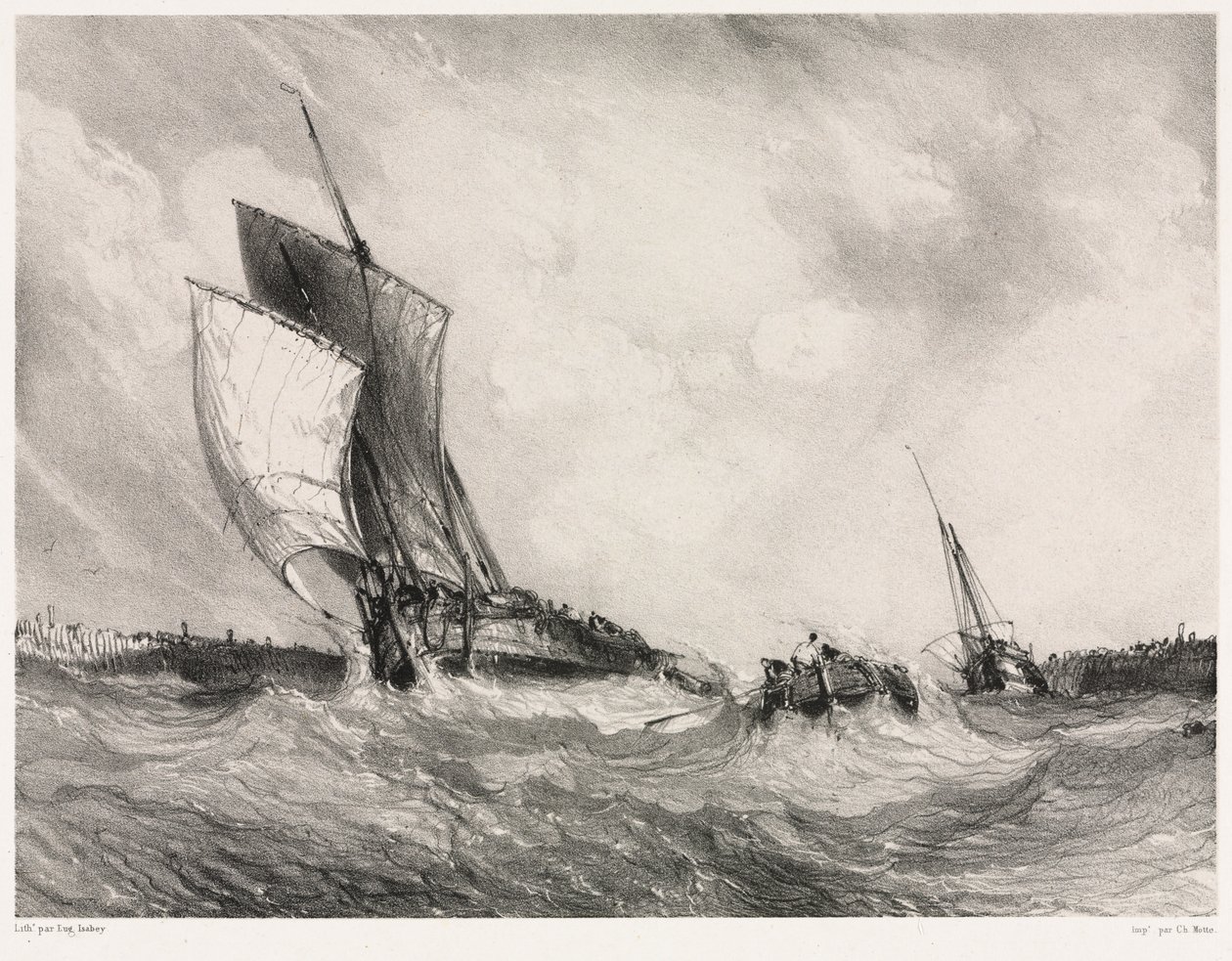 Sei marine: Ritorno al porto da Eugene Isabey