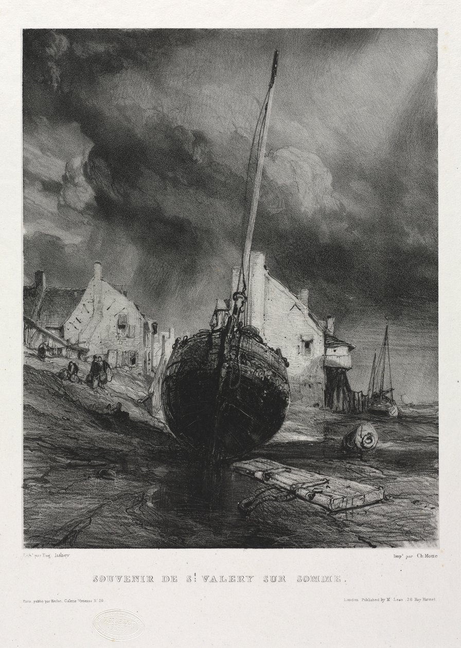Sei Marines: Souvenir Saint Valéry-sur-Somme, 1833 da Eugene Isabey