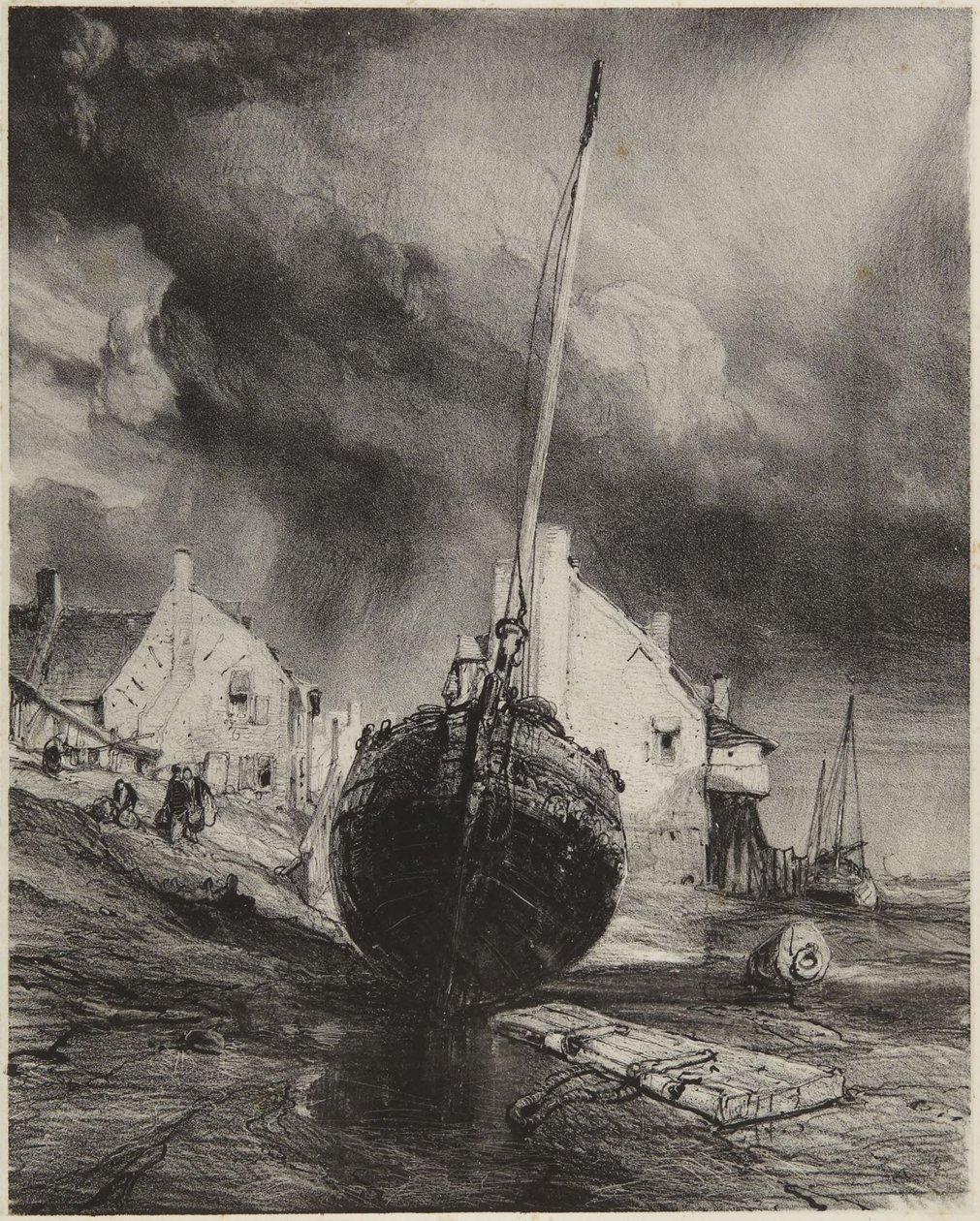 Ricordo di St. Valery-sur-Somme da Eugene Isabey