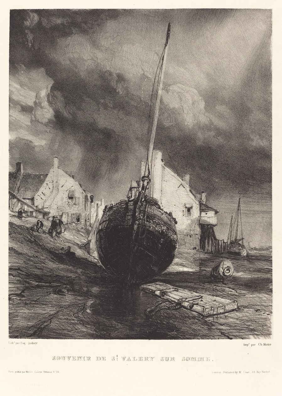 Souvenir di St. Valéry sur Somme da Eugene Isabey