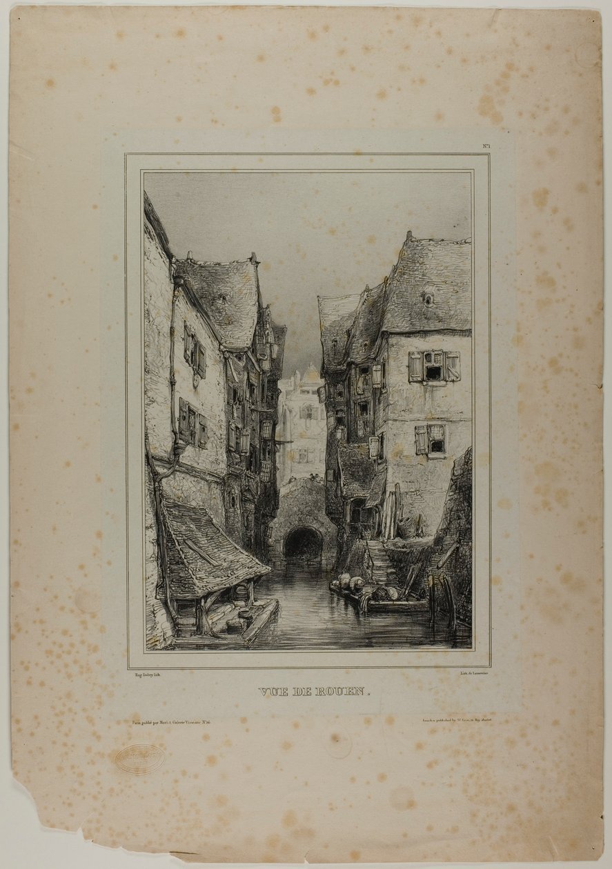 Veduta di Rouen, tavola tre da Eugene Isabey