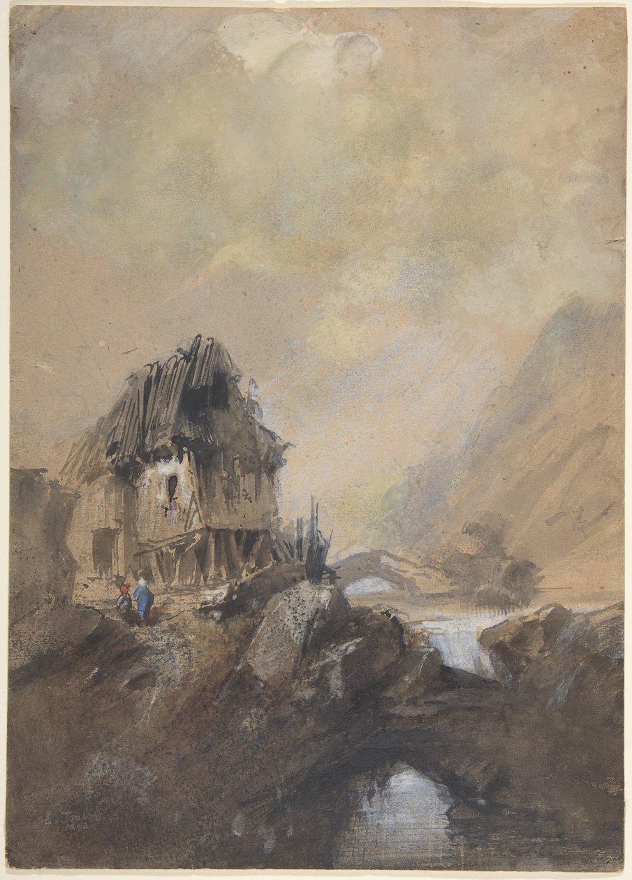 Villaggio a Dieppe da Eugene Isabey