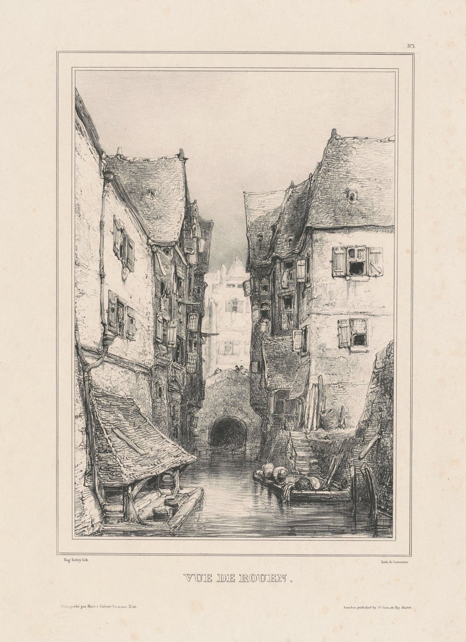 Veduta di Rouen da Eugene Isabey