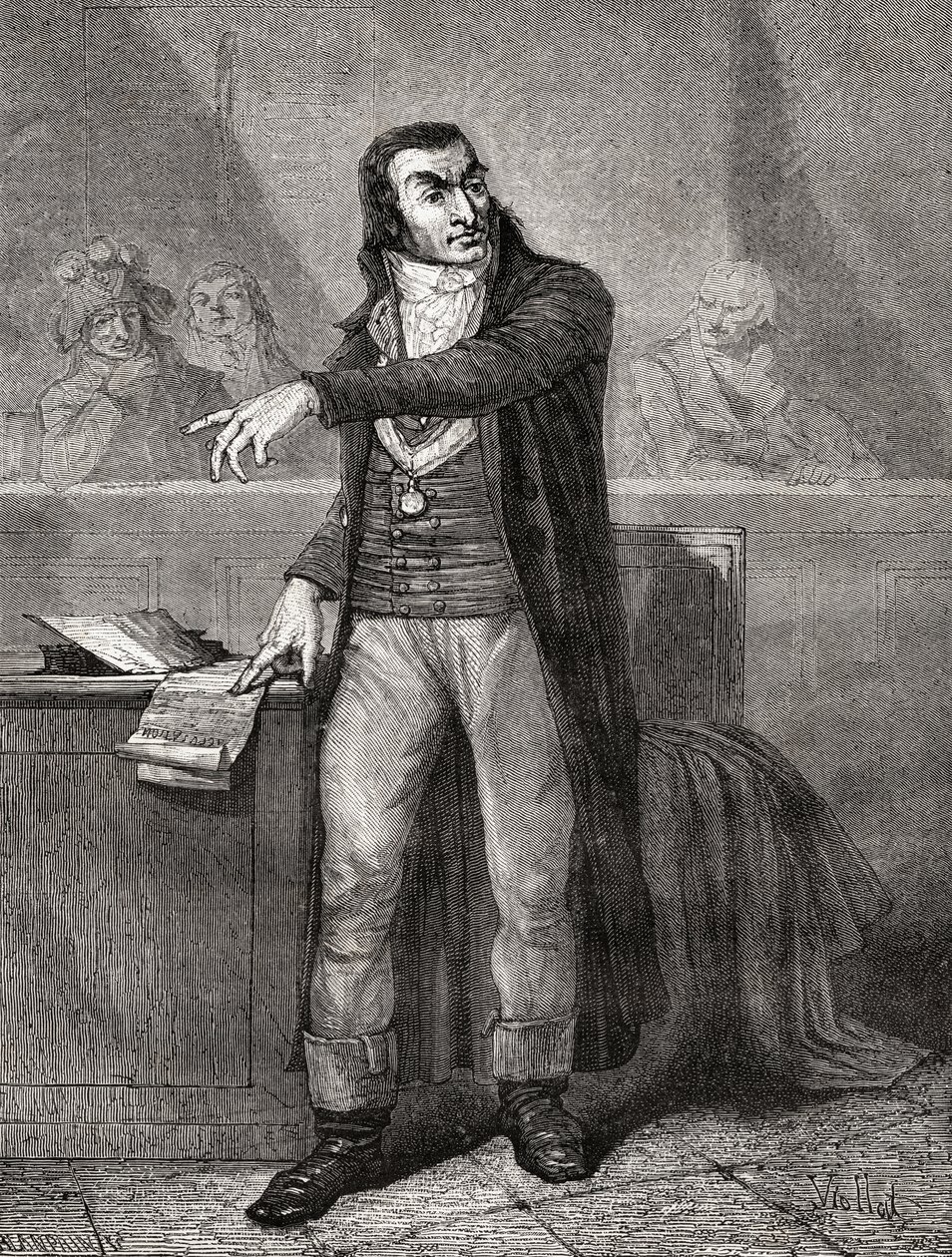 Antoine Quentin Fouquier-Tinville (1746-95), inciso da Blanpain da Eugene Joseph Viollat