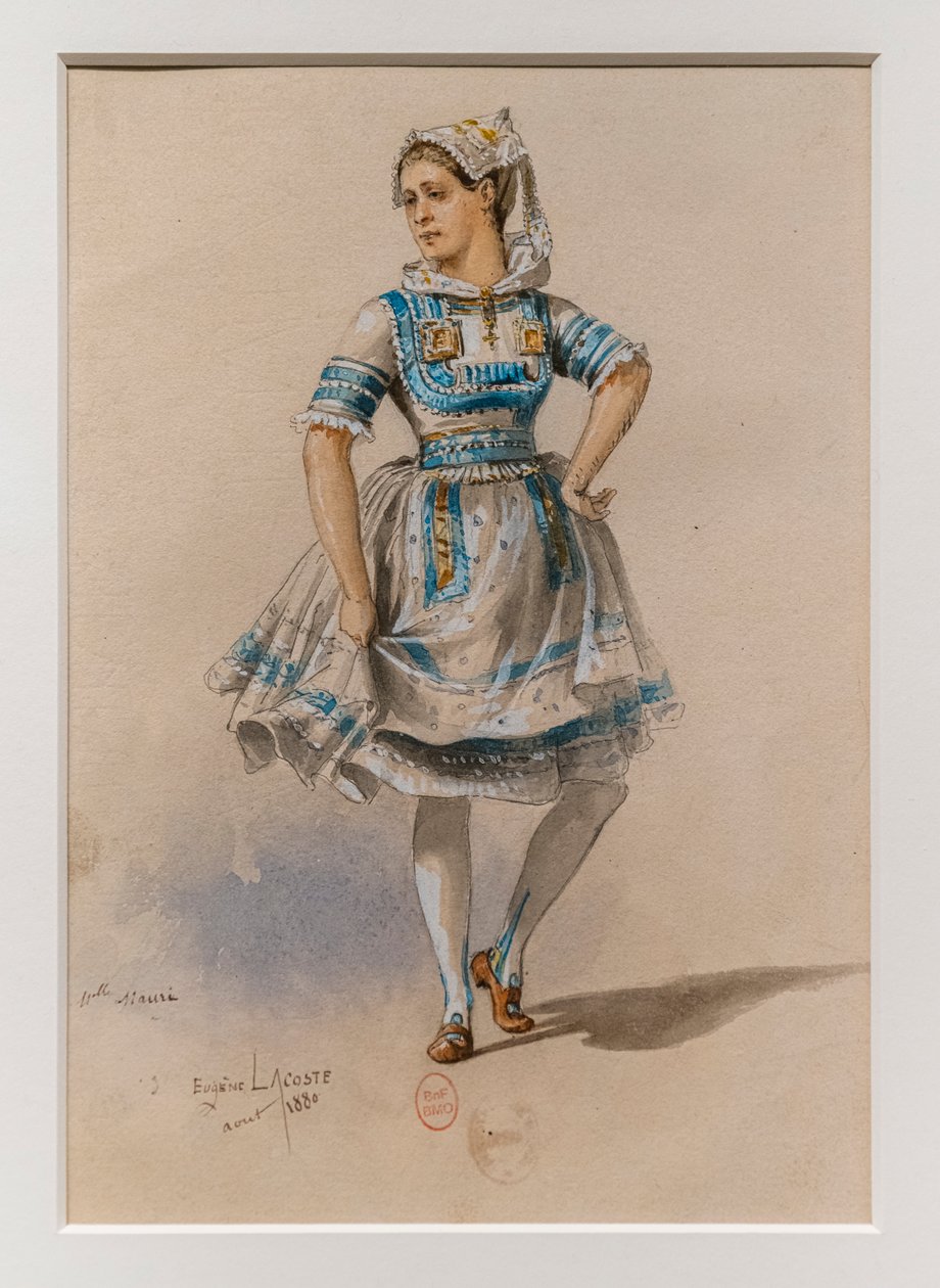 La Korrigane. Balletto di Charles-Marie Widor, modello di costume da Eugene Lacoste