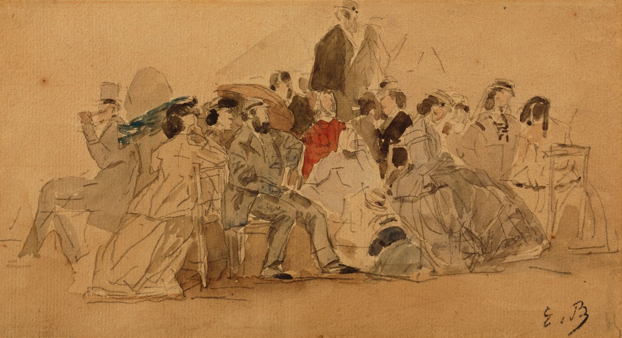 Pomeriggio sulla spiaggia, c.1865 da Eugene Louis Boudin