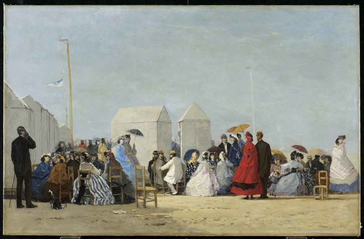 Spiaggia vicino a Trouville, 1864 da Eugene Louis Boudin