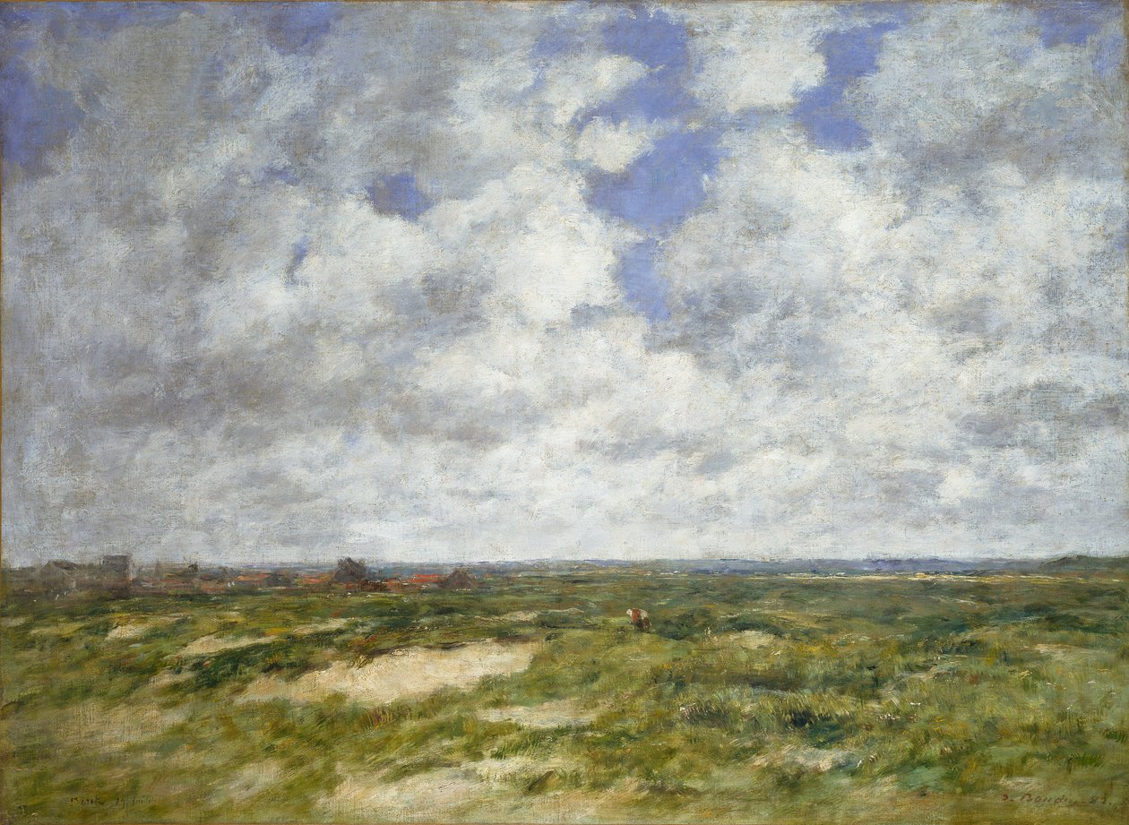 Berck, paesaggio nuvoloso da Eugene Louis Boudin