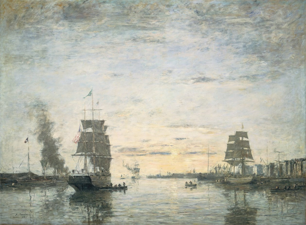 Ingresso al porto, Le Havre, 1883 da Eugene Louis Boudin