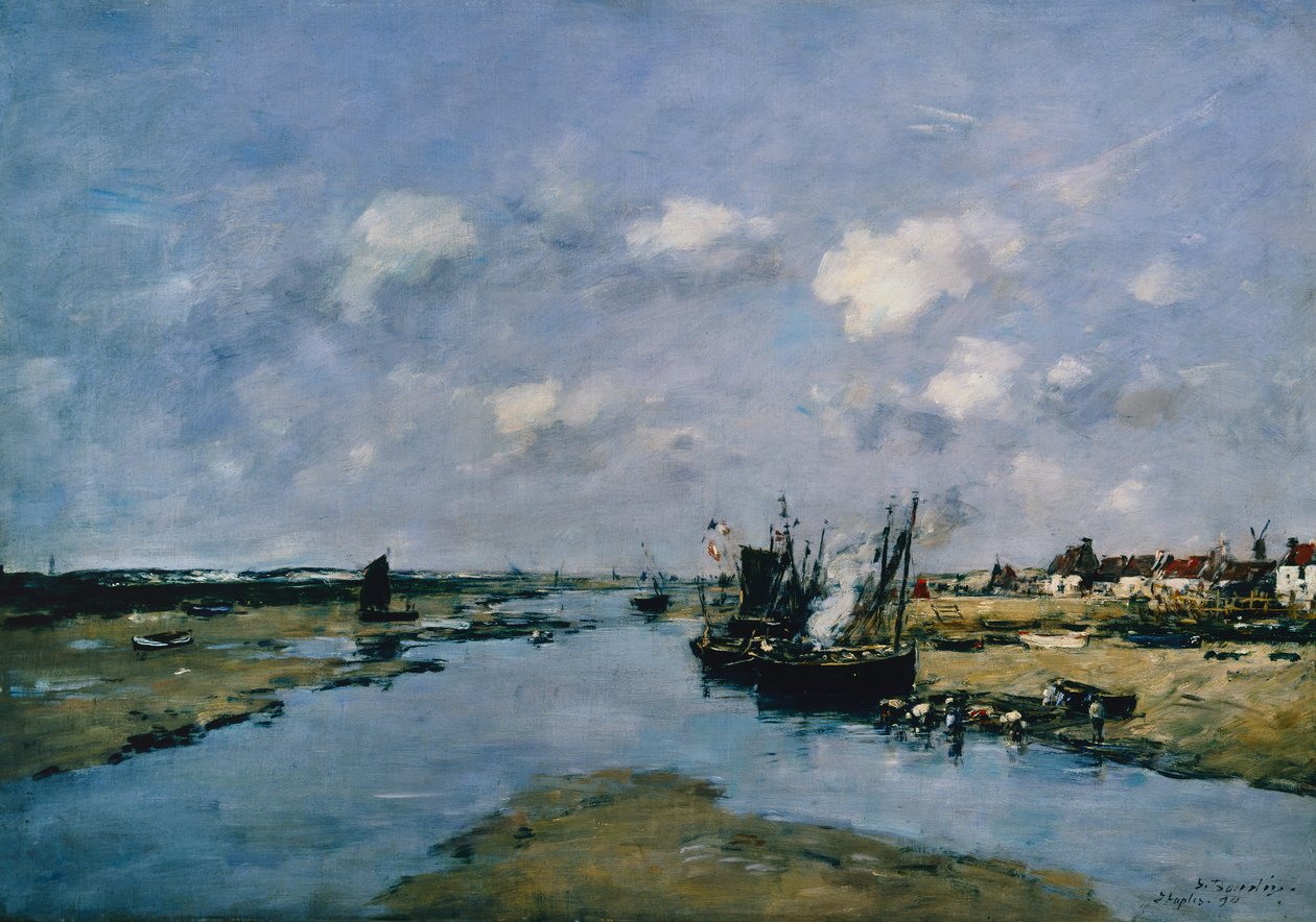 La Canche a bassa marea, Etaples da Eugene Louis Boudin