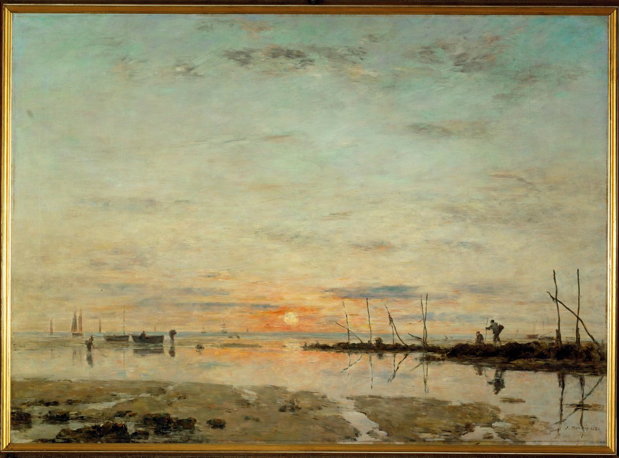 La Havre, tramonto con la bassa marea da Eugene Louis Boudin