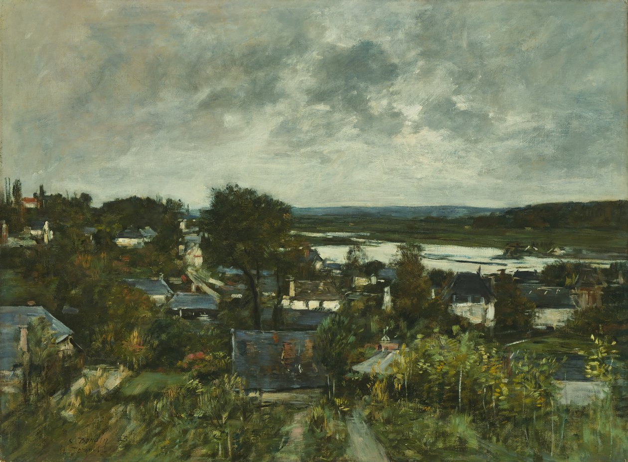 La Touques vicino a Deauville, 1883 da Eugene Louis Boudin