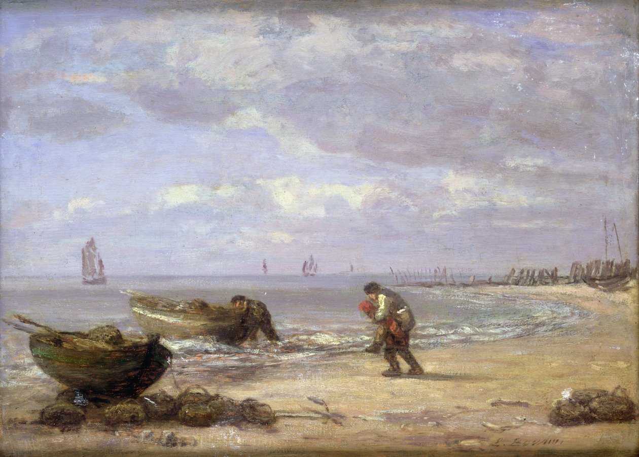 Bassa marea vicino a Honfleur da Eugene Louis Boudin