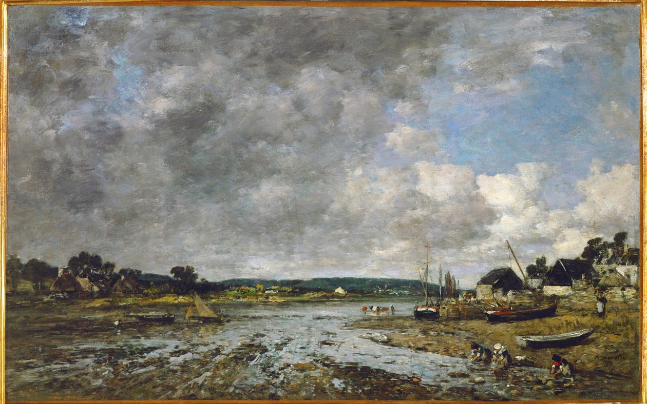 Le lavandaie normanne sulla spiaggia da Eugene Louis Boudin