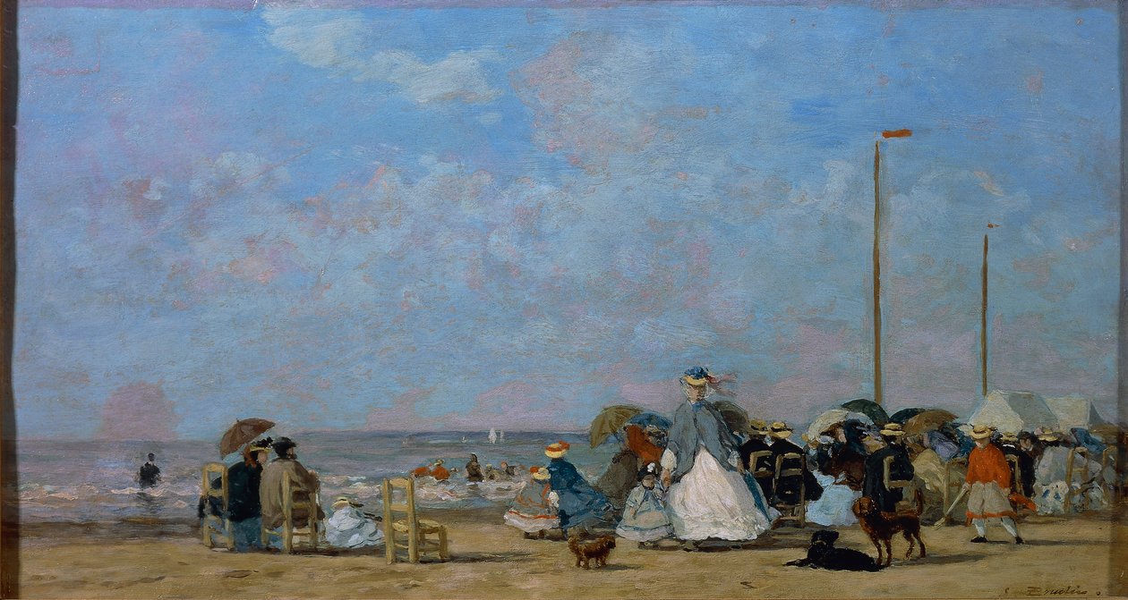 Sulla spiaggia di Trouville da Eugene Louis Boudin