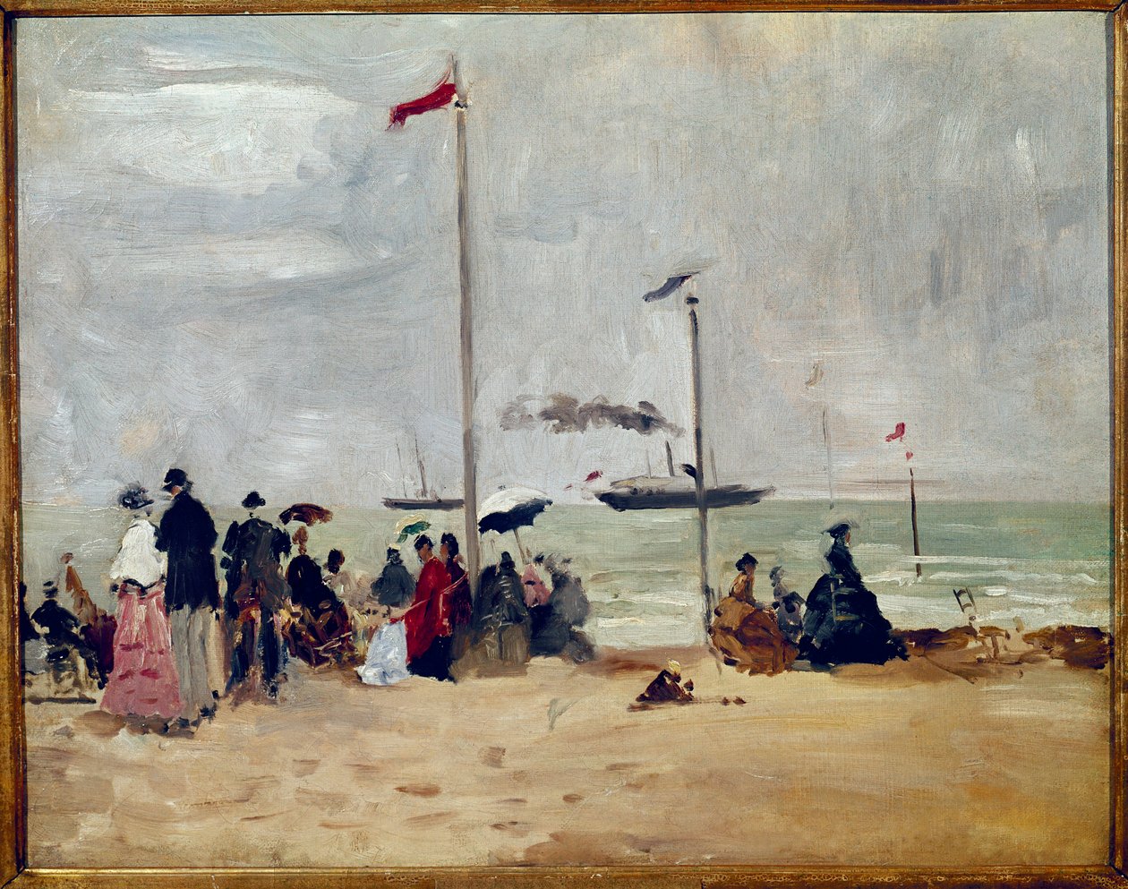 Sulla spiaggia di Trouville, Normandia da Eugene Louis Boudin