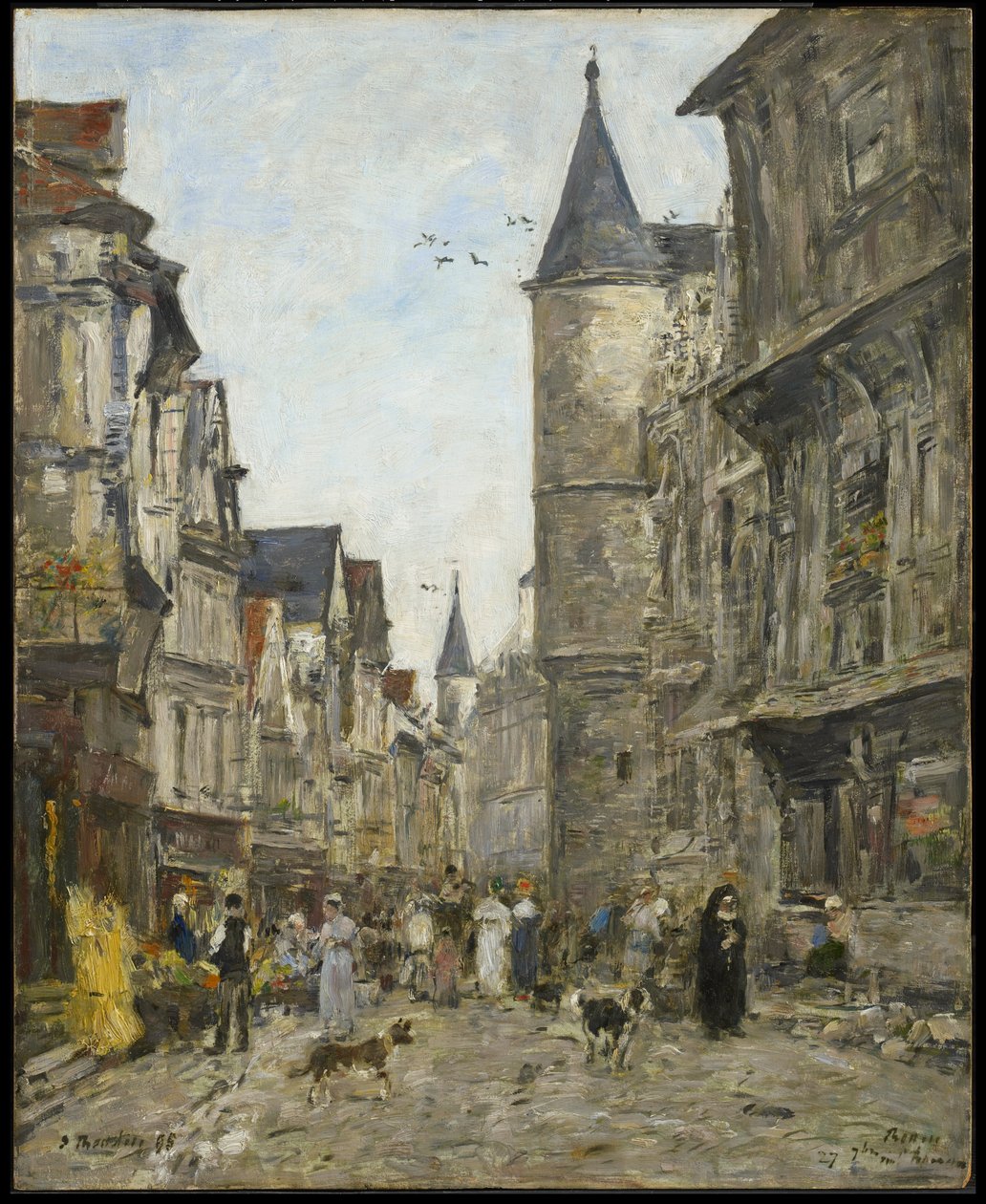 Rue Saint-Romain, Rouen da Eugene Louis Boudin
