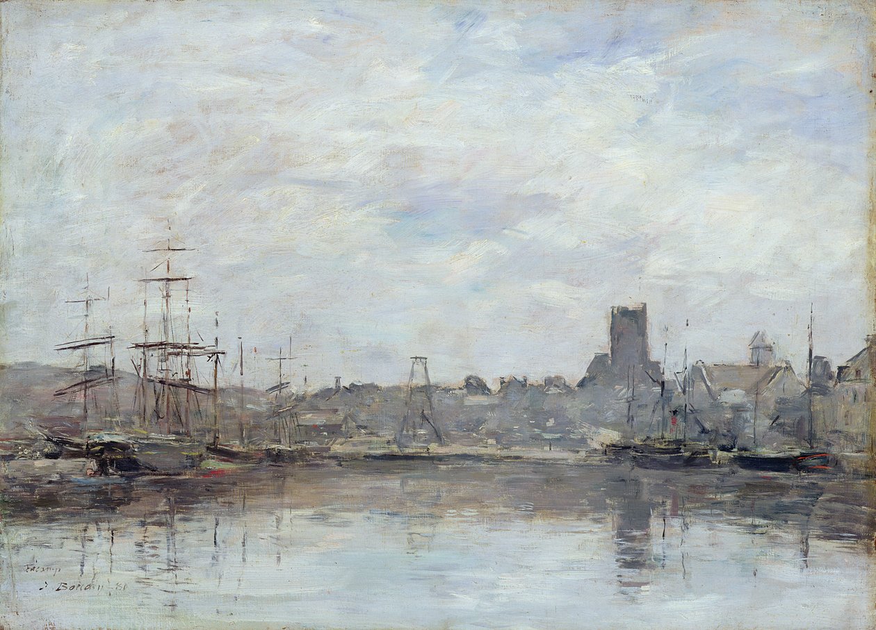 Mattina di settembre: Porto di Fecamp da Eugene Louis Boudin
