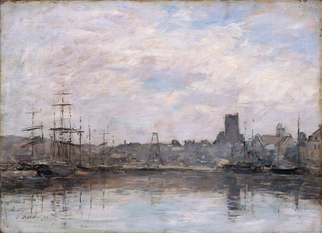 Mattina di Settembre: Porto di Fecamp, 1880 da Eugene Louis Boudin