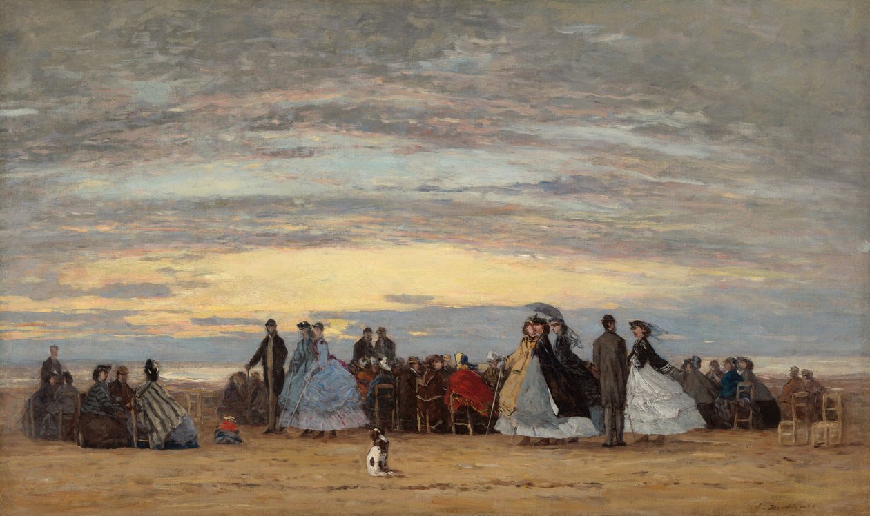 La spiaggia di Villerville da Eugene Louis Boudin