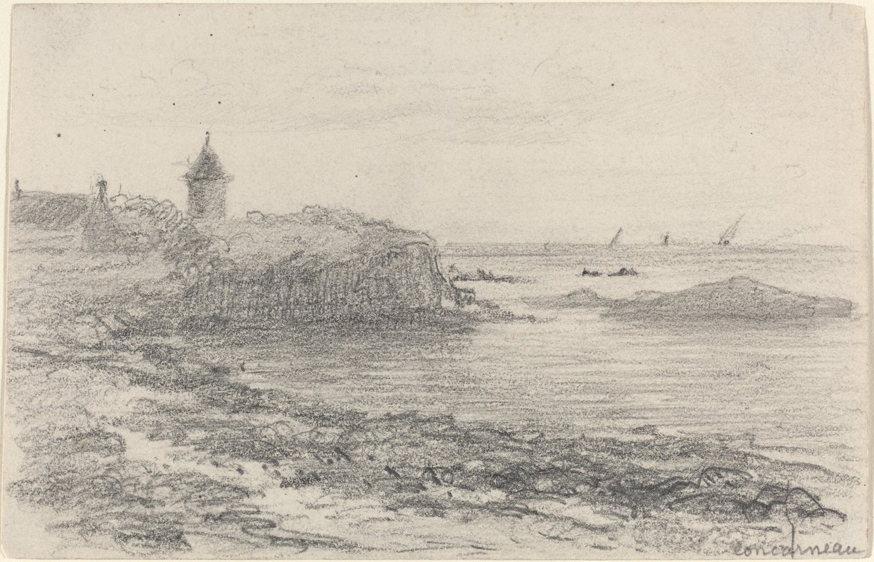 La Costa a Concarneau, metà-fine XIX secolo da Eugene Louis Boudin