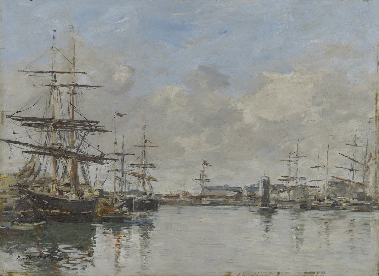 Il porto di Le Havre, c.1885-90 da Eugene Louis Boudin