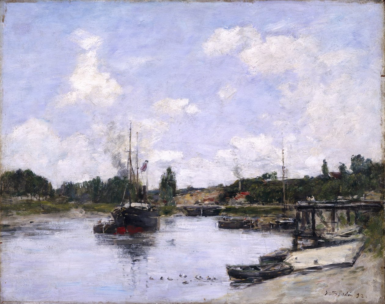 Il porto, Saint-Valery-sur-Somme, 1892 da Eugene Louis Boudin