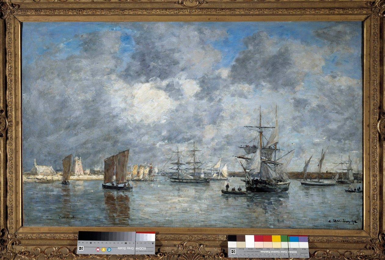 Il Porto di Carnaret. Dipinto di Eugene Louis Boudin (1824-1898). 1872. Parigi, Museo d
