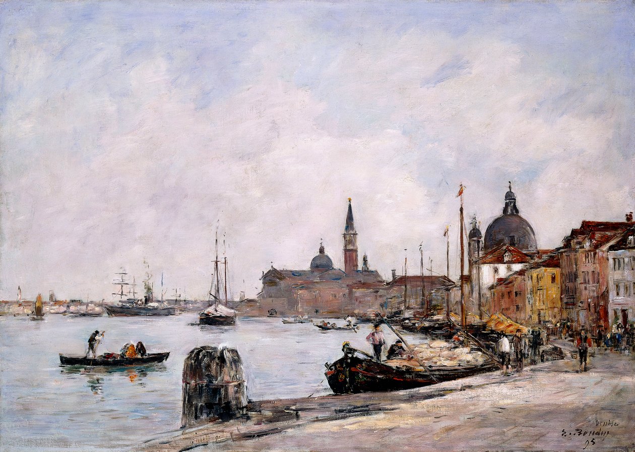 Il molo sulla Giudecca, Venezia, 1895 da Eugene Louis Boudin