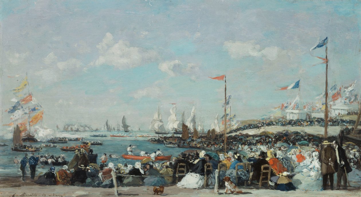 La regata a Le Havre, 1869 da Eugene Louis Boudin